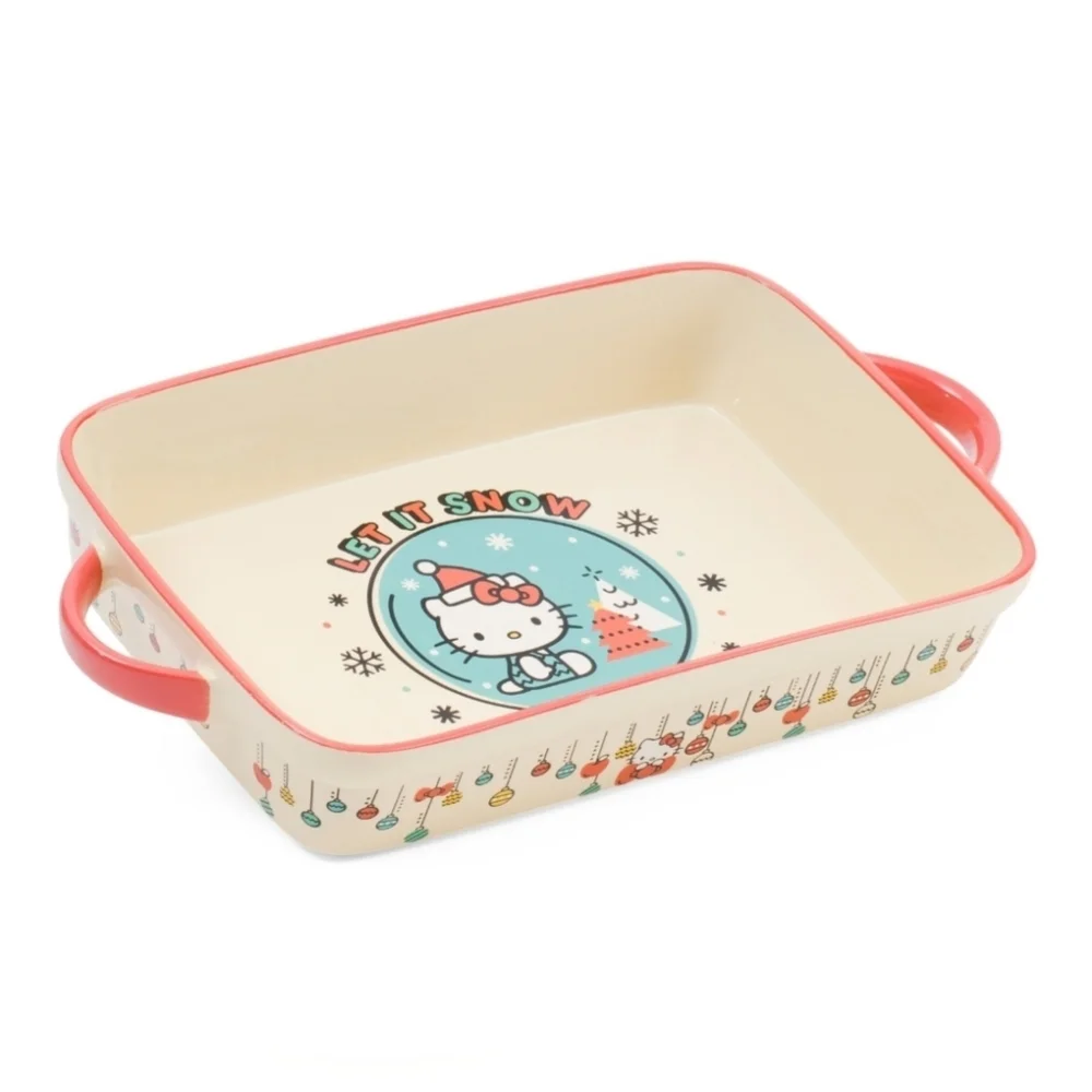 Hello Kitty Yellow Snow Globe Rectangular Baker